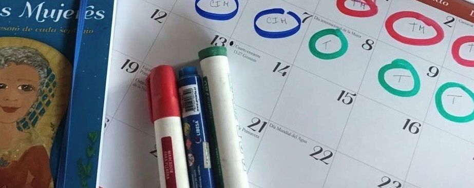 calendario de actividades de Zulma Moreyra